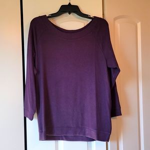 NWT plum three quarter sleeve sweater